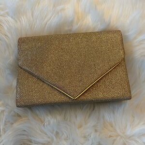 Windsor Shimmering Gold Envelope Clutch